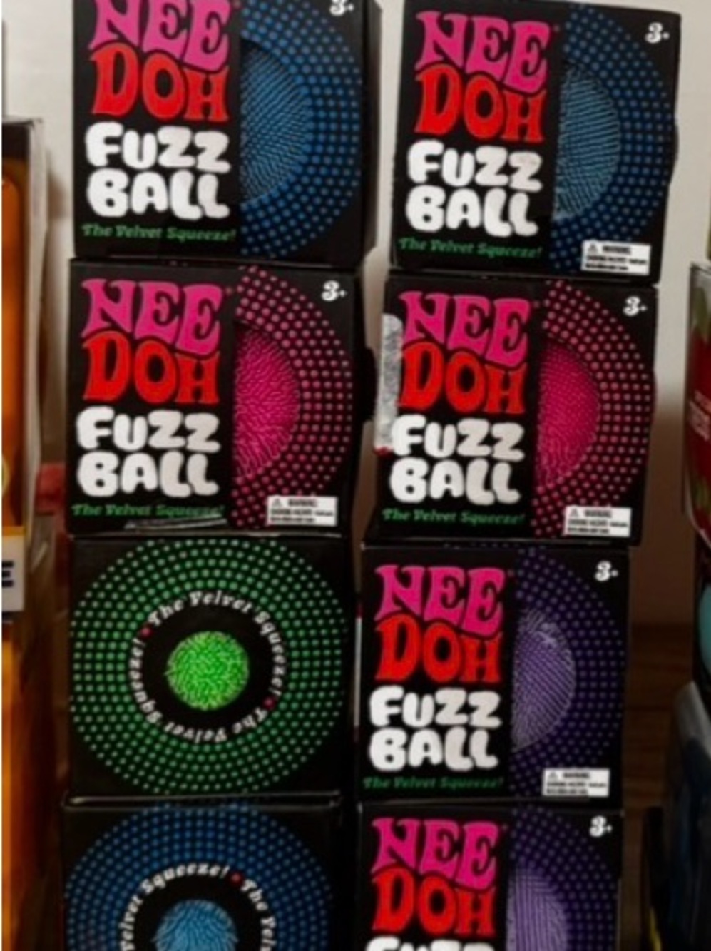 Nee Doh Fuzz Ball Stress Toy - Assorted Bright Colors